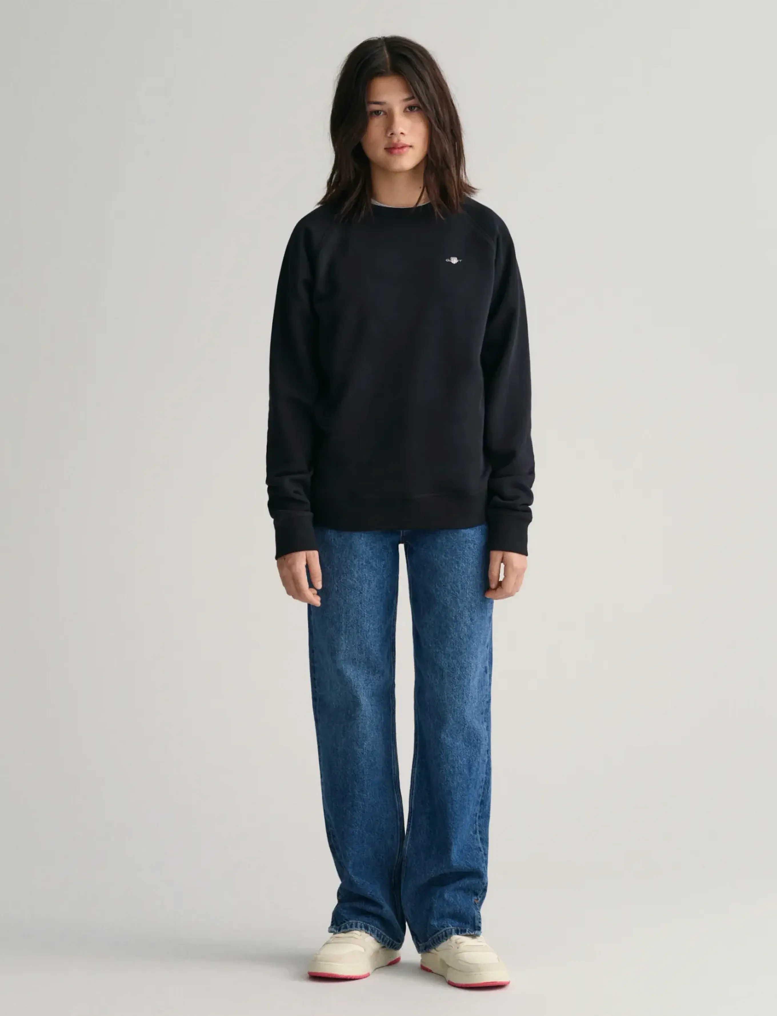 Gant - SHIELD C-NECK - sweatshirts - black - 5
