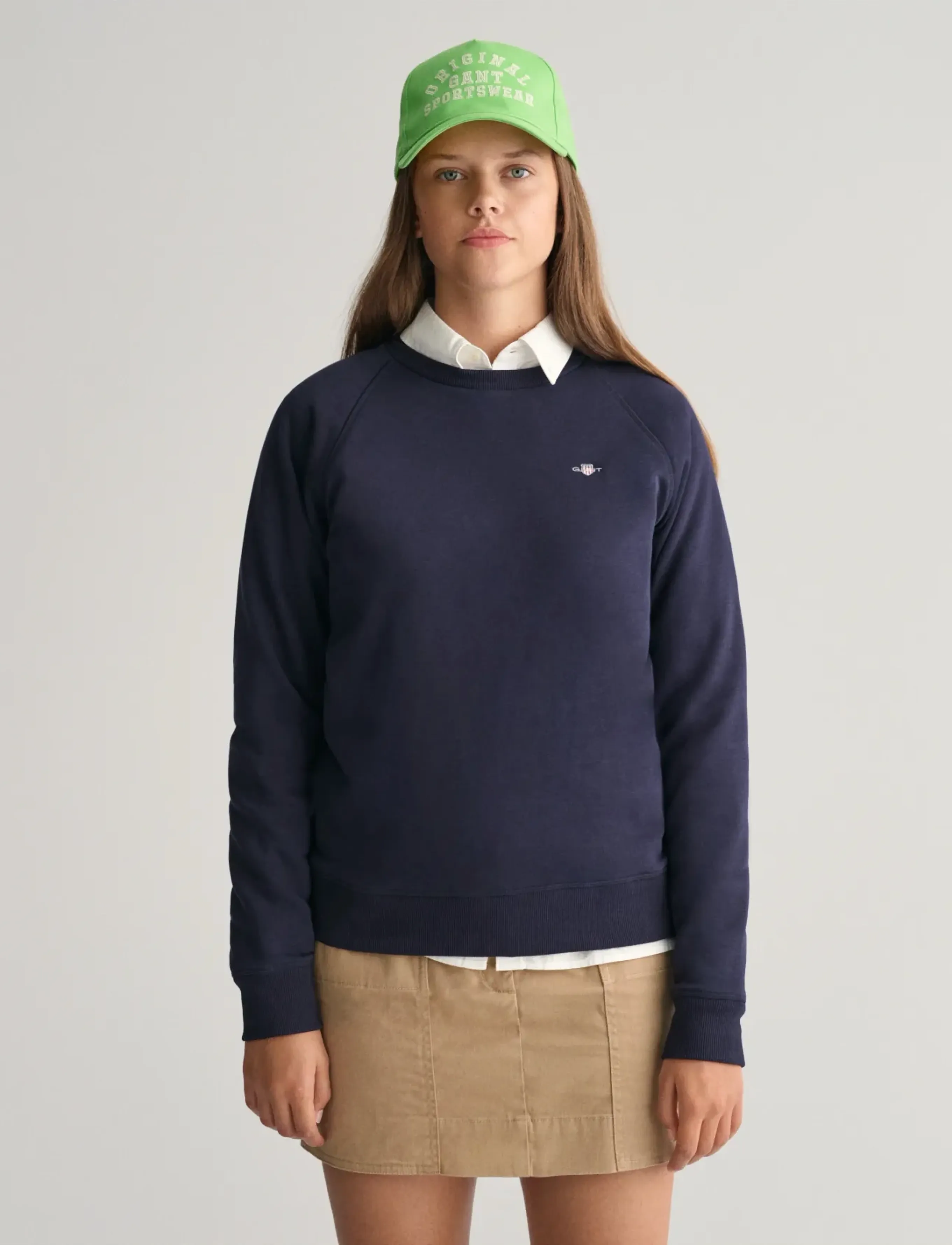 GANT SHIELD C-NECK - Sweatshirts - EVENING BLUE / navy