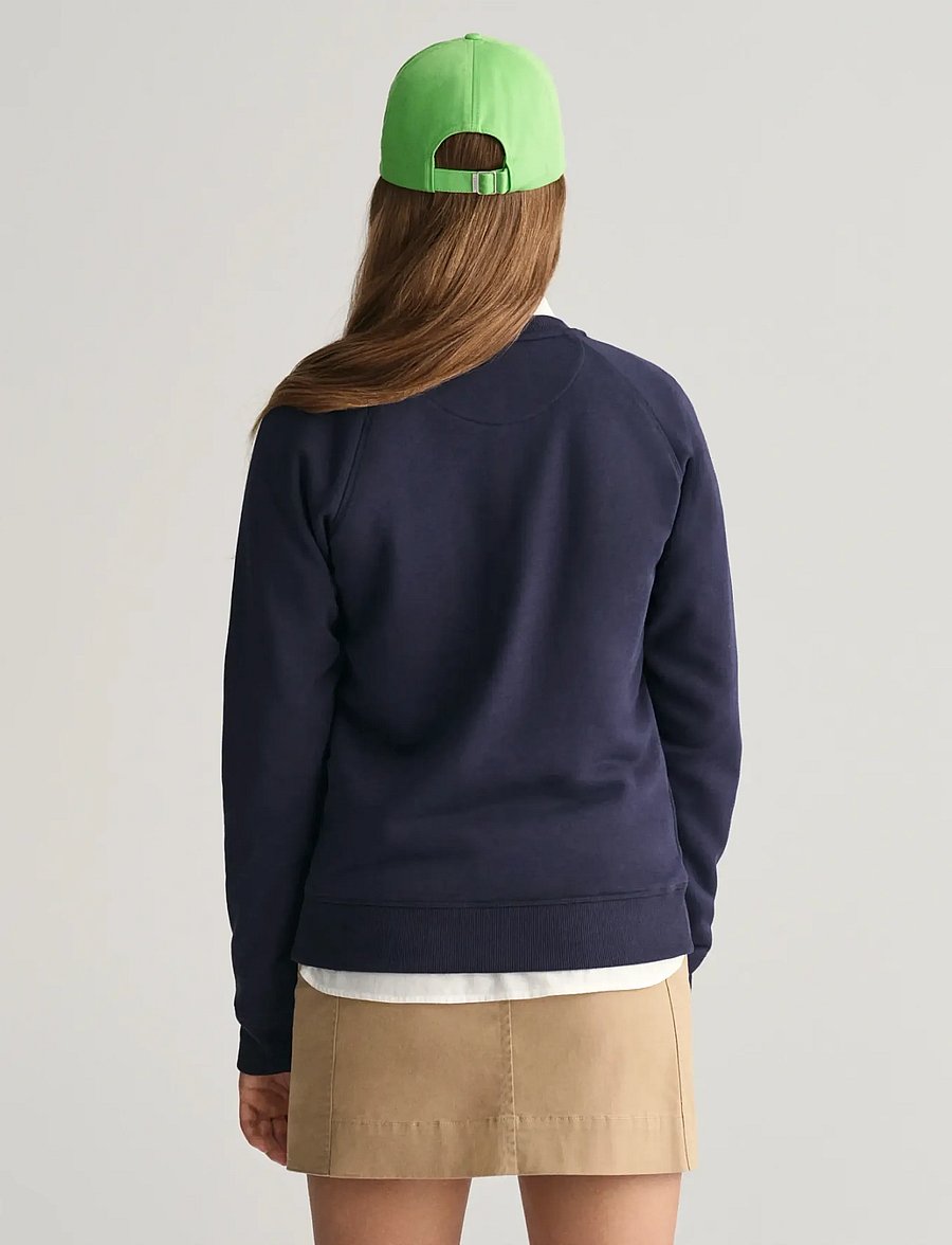 Gant - SHIELD C-NECK - sweatshirts - evening blue - 3