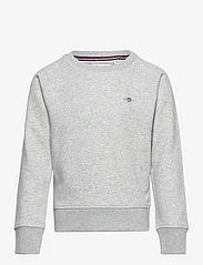 GANT - SHIELD C-NECK - sweatshirts - light grey melange - 0