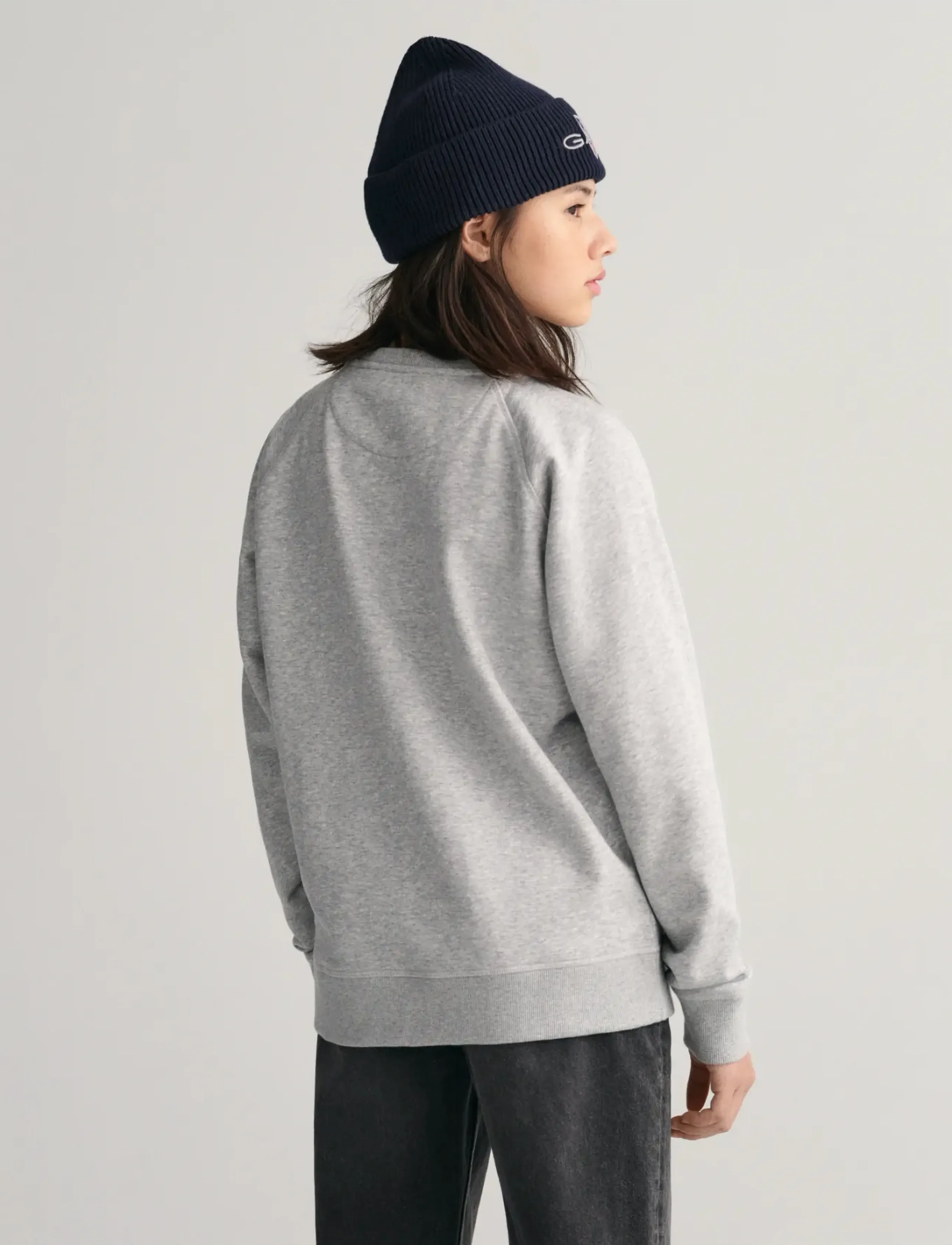 Gant - SHIELD C-NECK - sweatshirts - light grey melange - 3
