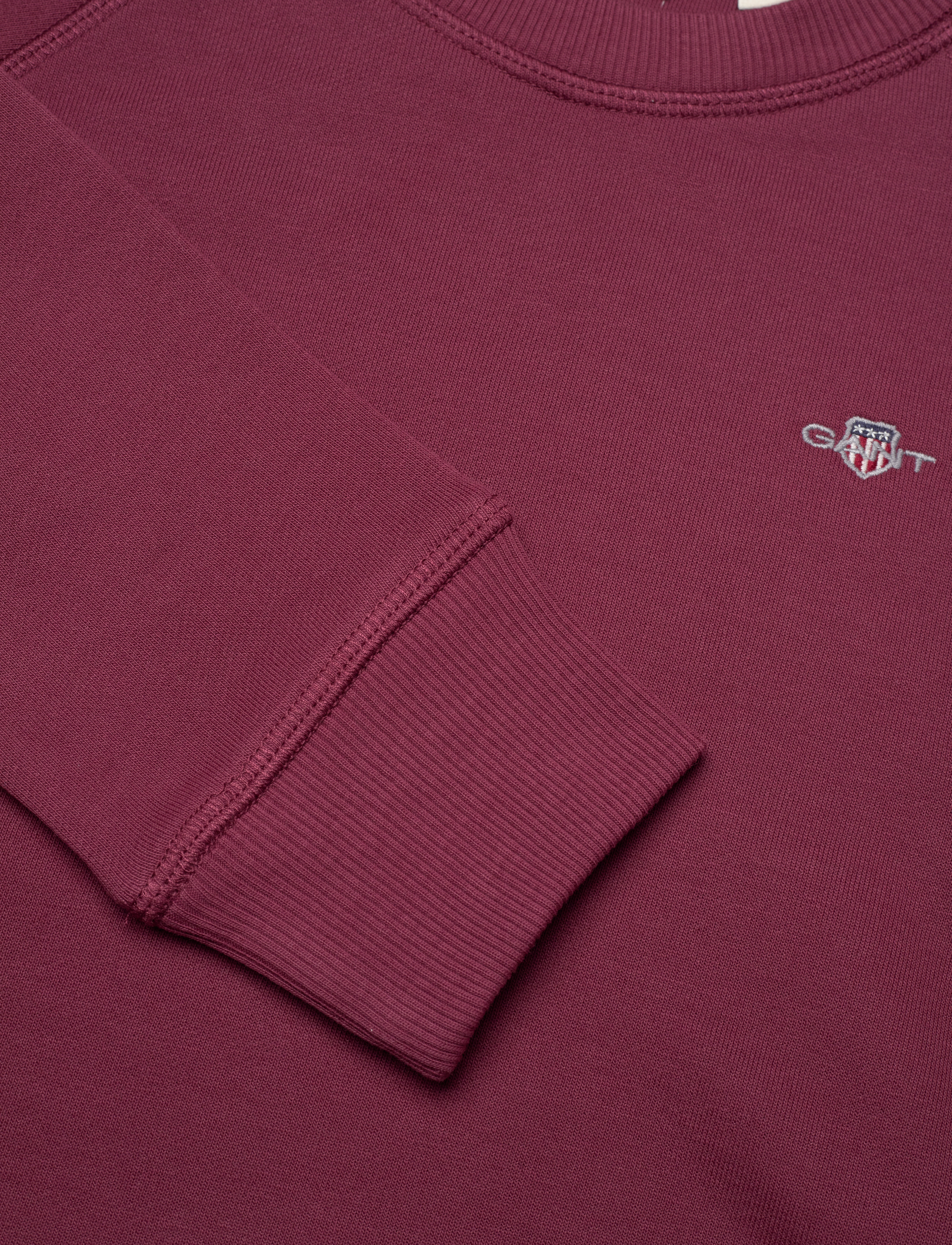 Gant - SHIELD C-NECK - sweatshirts - wine red - 2