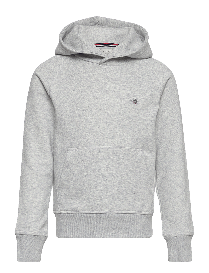 GANT - SHIELD HOODIE - kapuzenpullover - light grey melange - 1