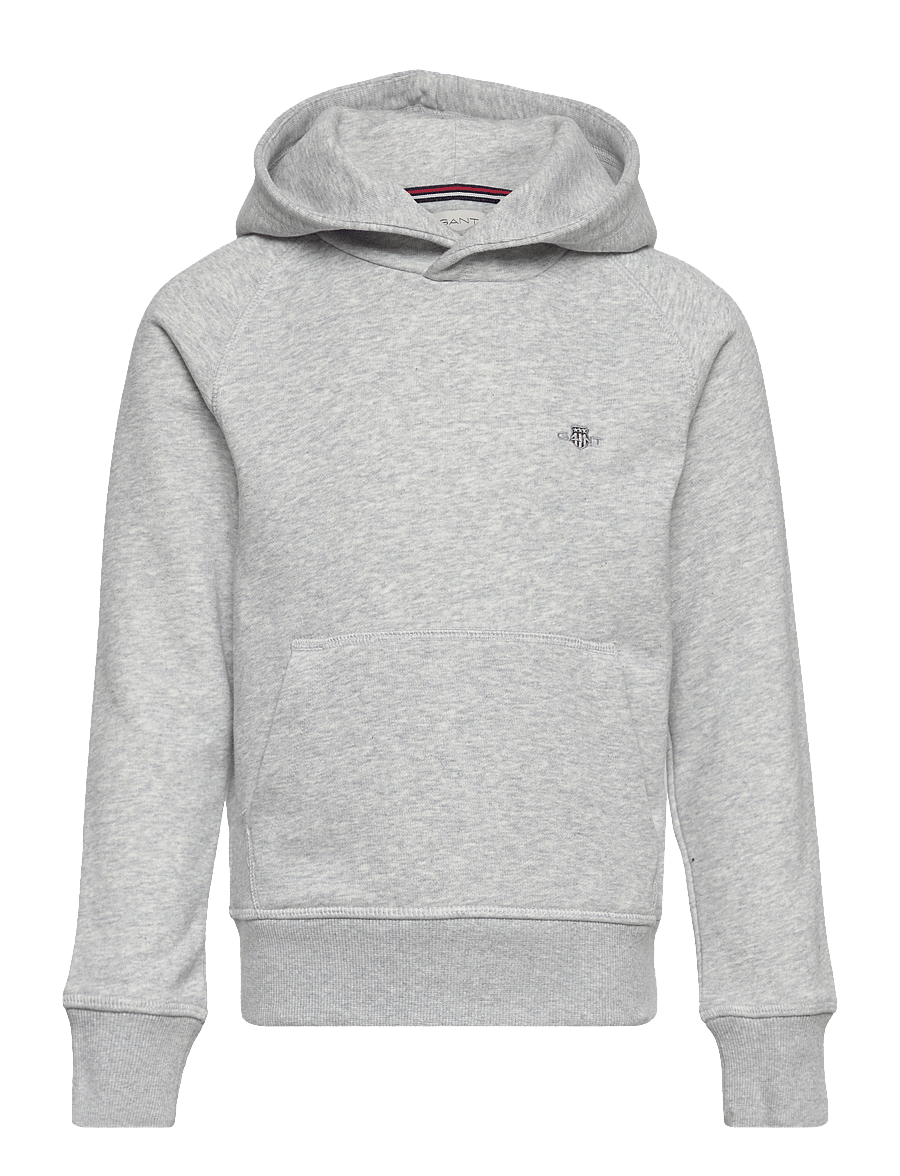 Gant - SHIELD HOODIE - kapuzenpullover - light grey melange - 1