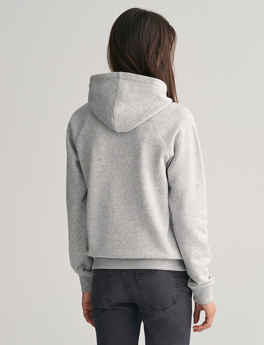 Gant - SHIELD HOODIE - kapuzenpullover - light grey melange - 3