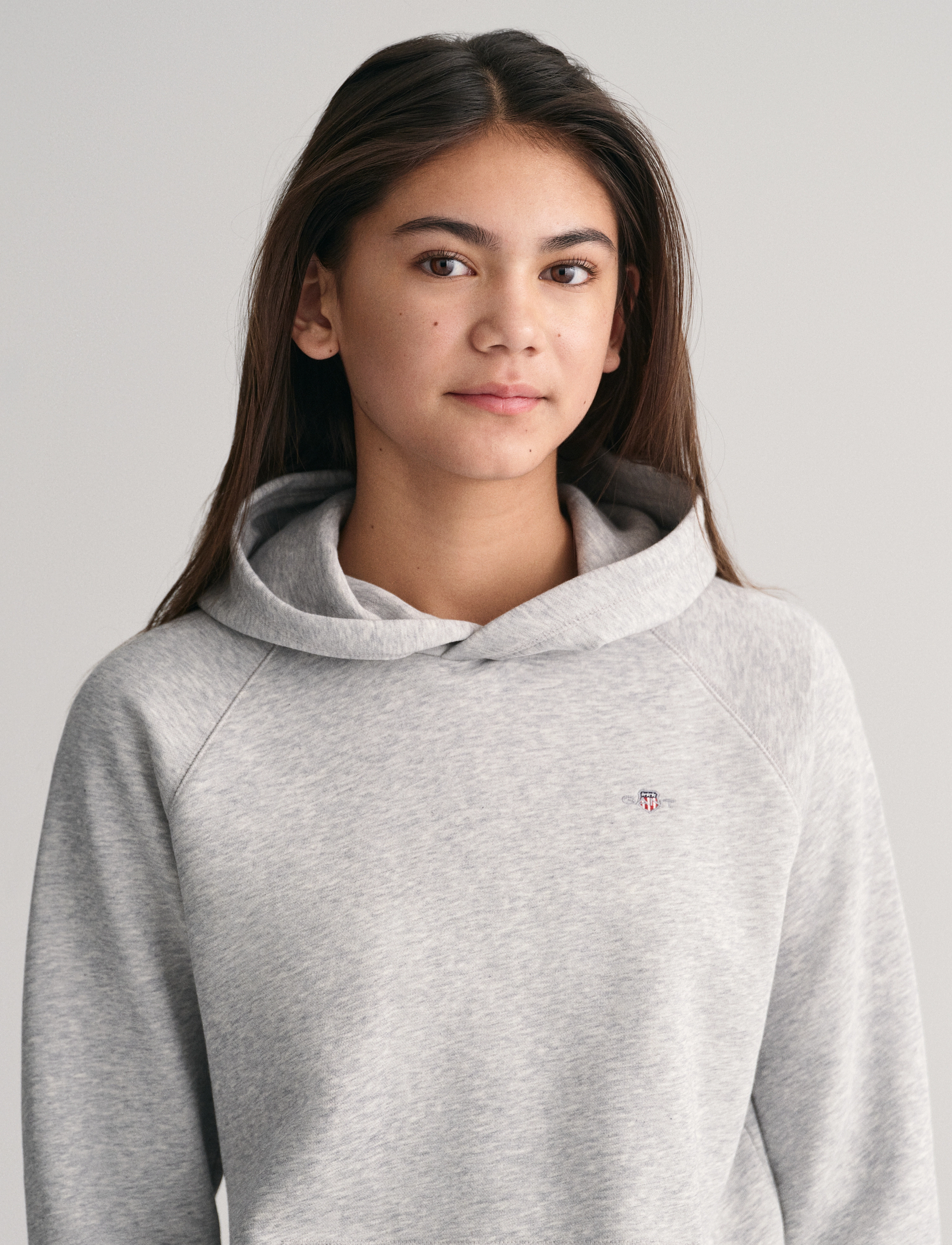 Gant - SHIELD HOODIE - hoodies - light grey melange - 4