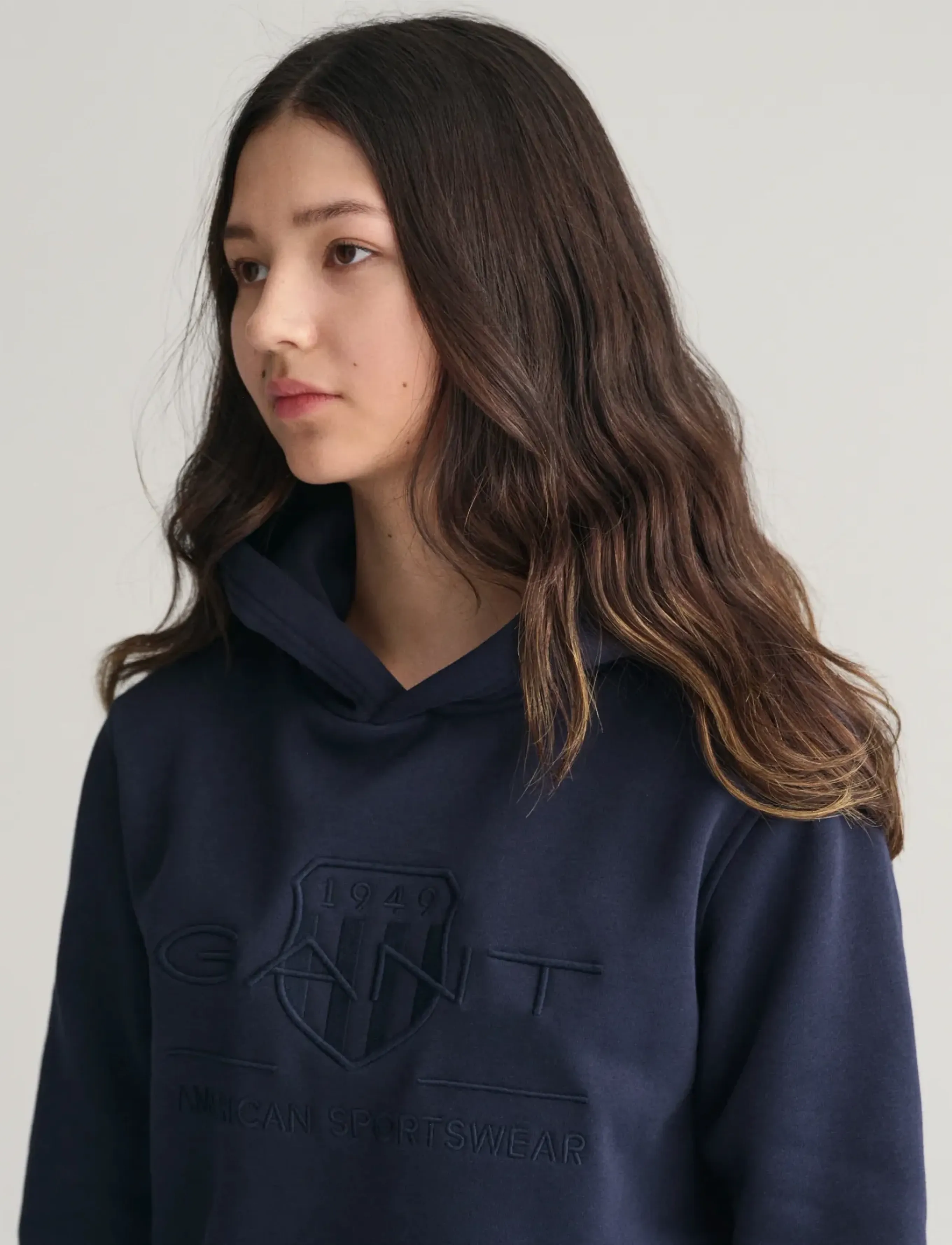 GANT - TONAL SHIELD HOODIE - evening blue - 4