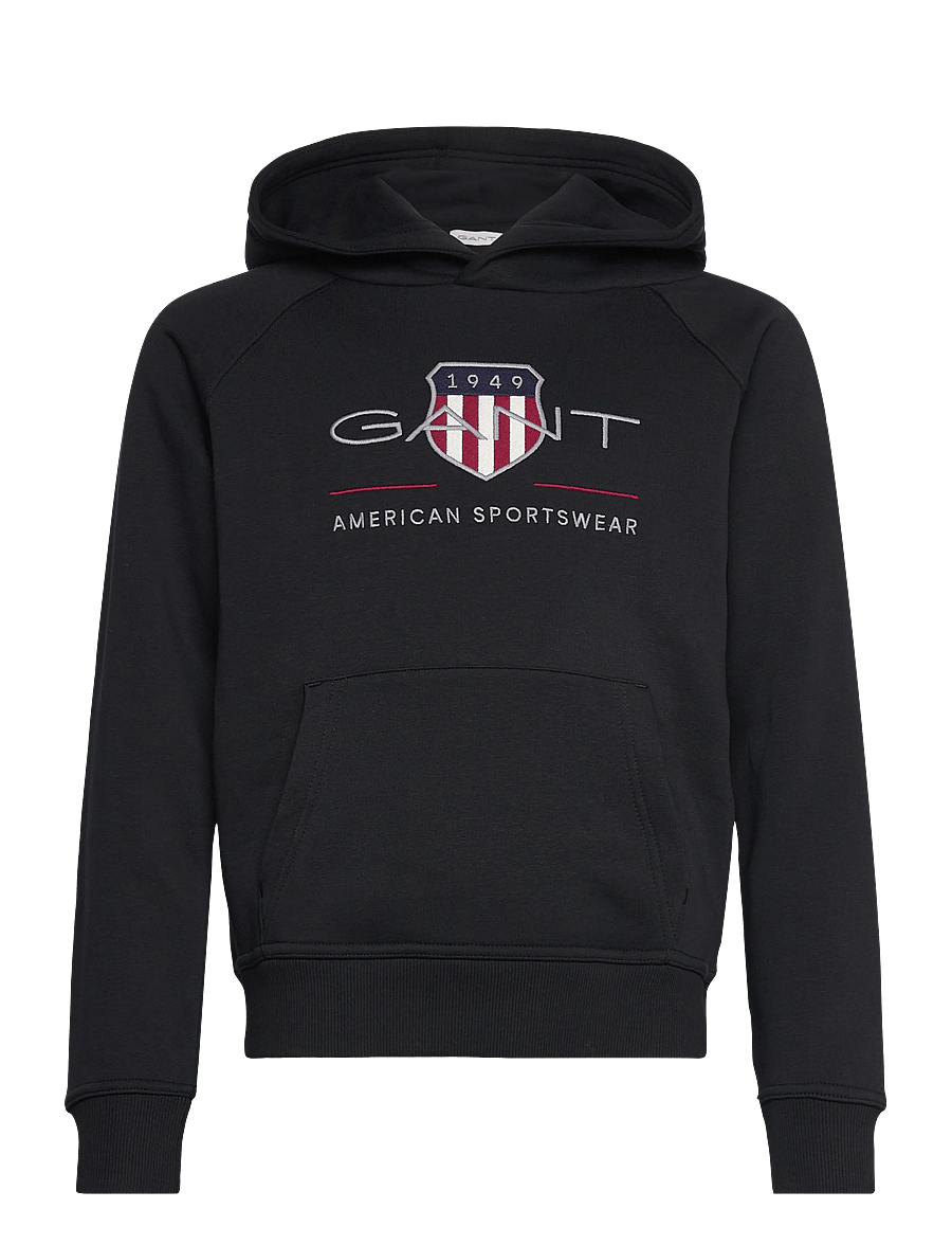 Gant - ARCHIVE SHIELD HOODIE - hættetrøjer - black - 0