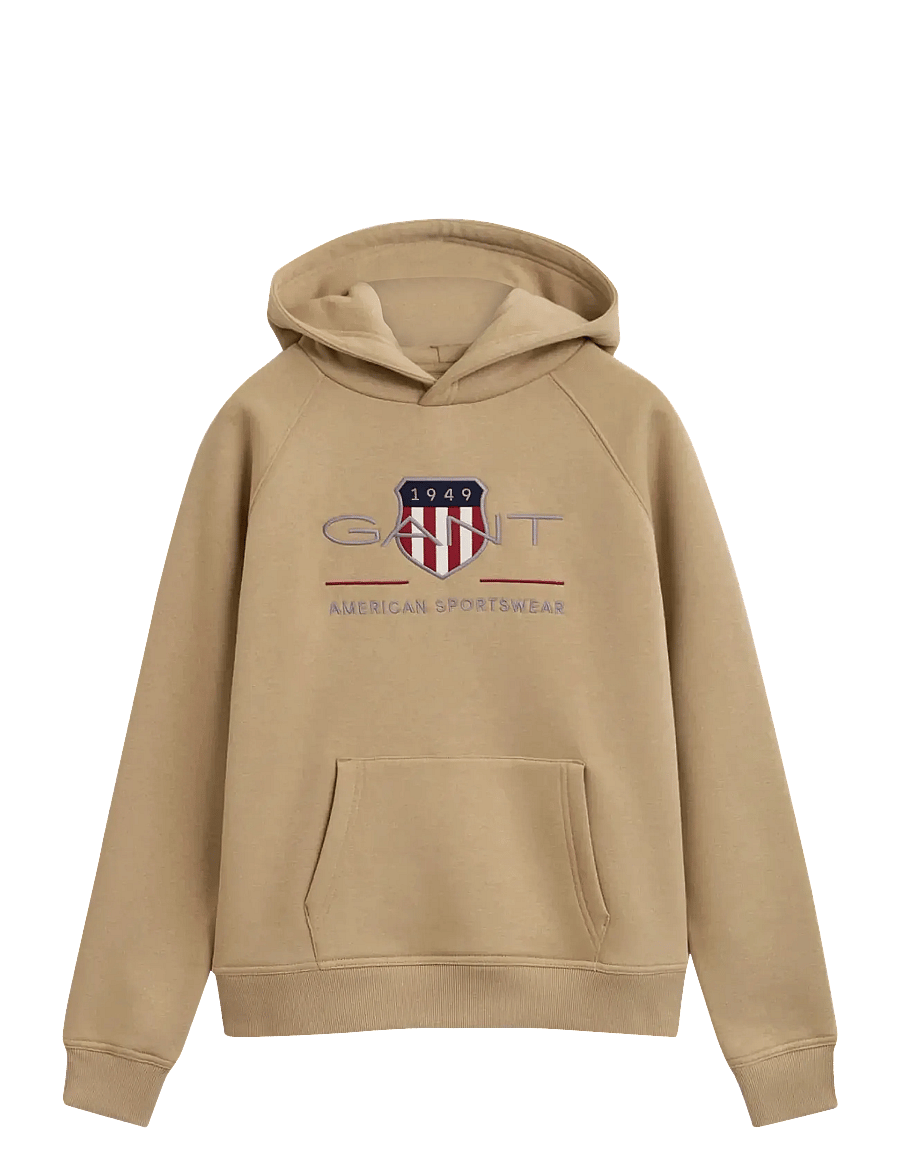 Gant - ARCHIVE SHIELD HOODIE - hættetrøjer - dark khaki - 0