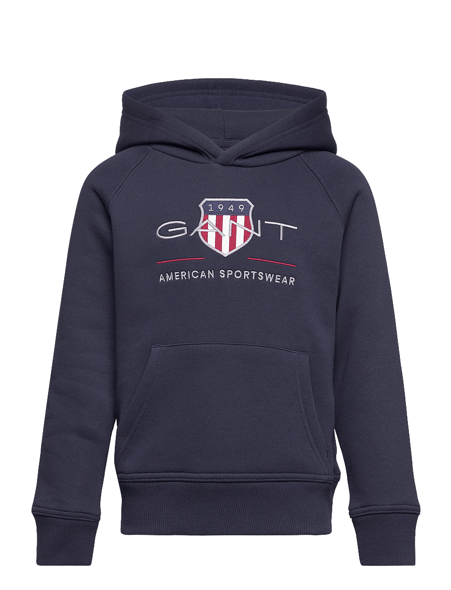 Gant - ARCHIVE SHIELD HOODIE - kapuzenpullover - evening blue - 1