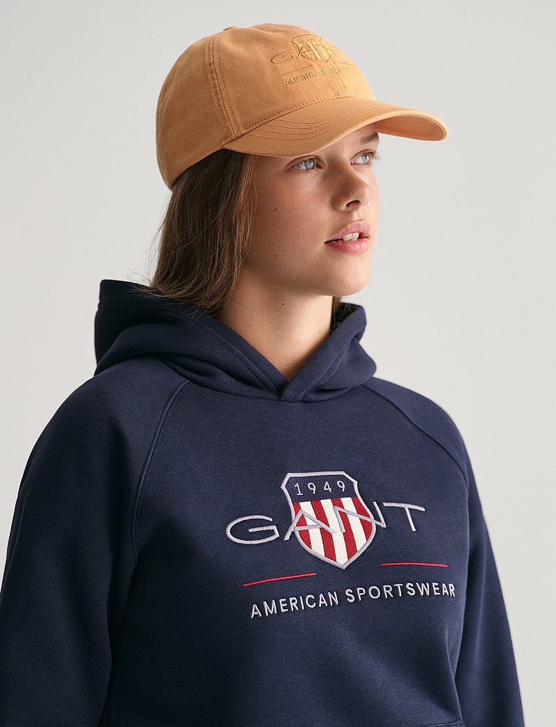 GANT - ARCHIVE SHIELD HOODIE - kapuzenpullover - evening blue - 4