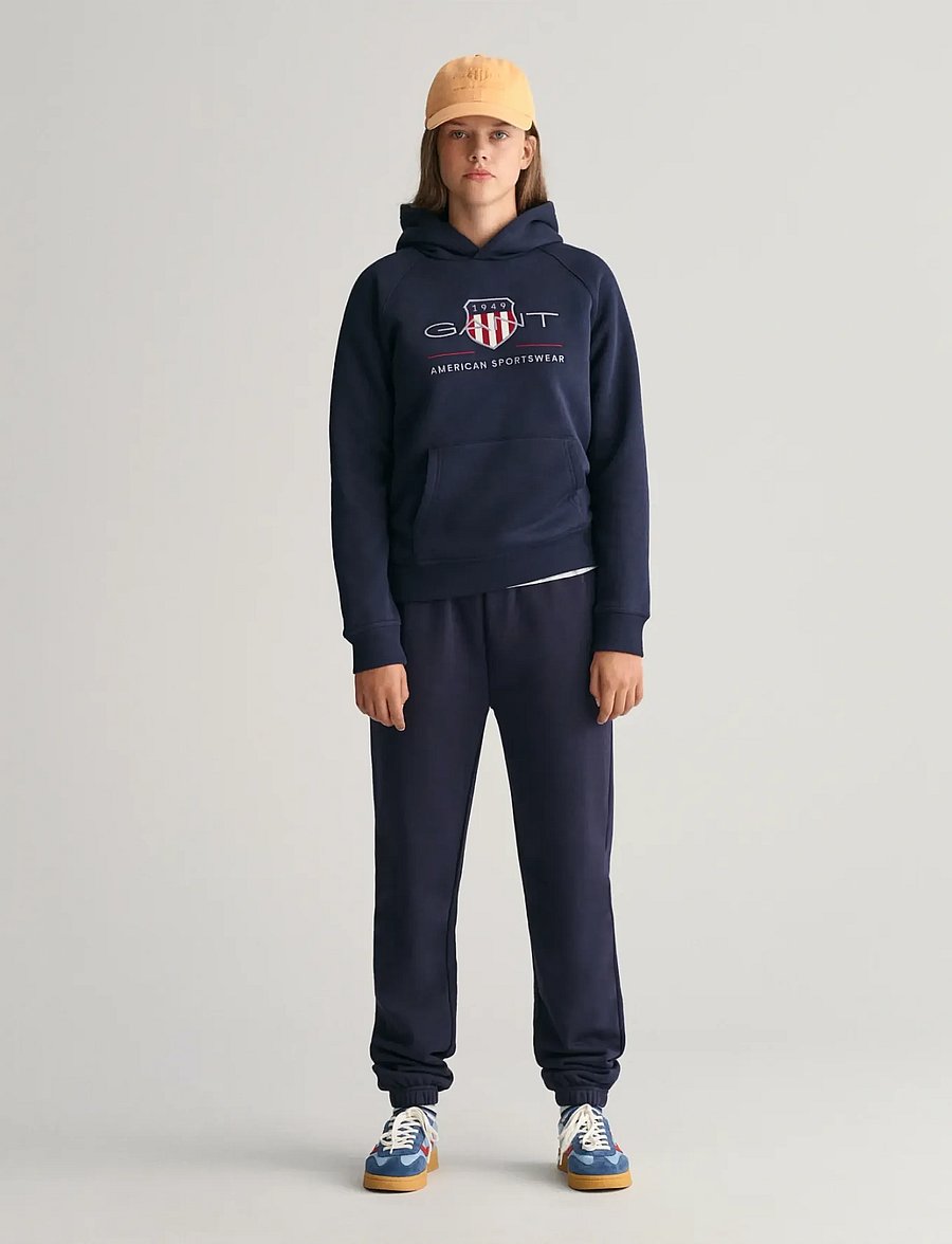 Gant - ARCHIVE SHIELD HOODIE - kapuzenpullover - evening blue - 5