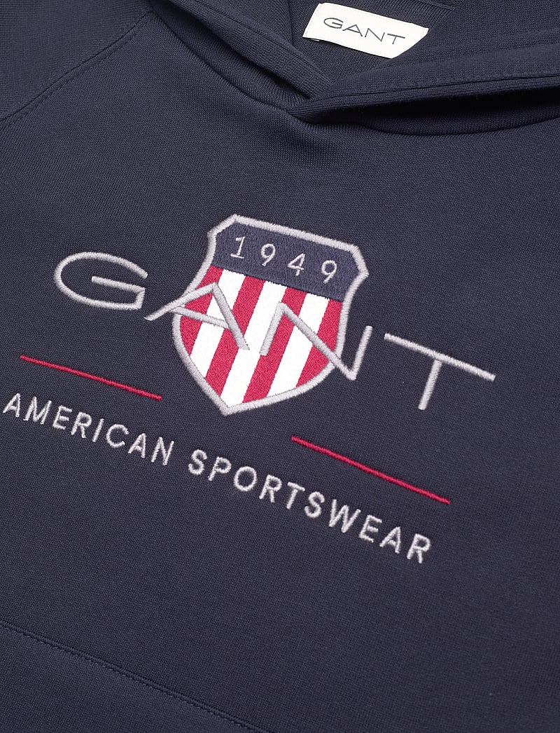GANT - ARCHIVE SHIELD HOODIE - kapuzenpullover - evening blue - 5