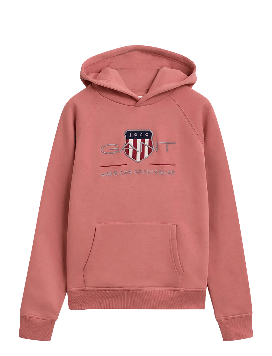 Gant - ARCHIVE SHIELD HOODIE - hættetrøjer - faded brick - 0