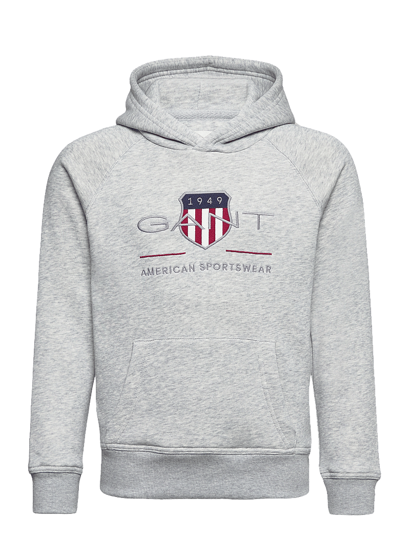 GANT - ARCHIVE SHIELD HOODIE - kapuzenpullover - light grey melange - 0