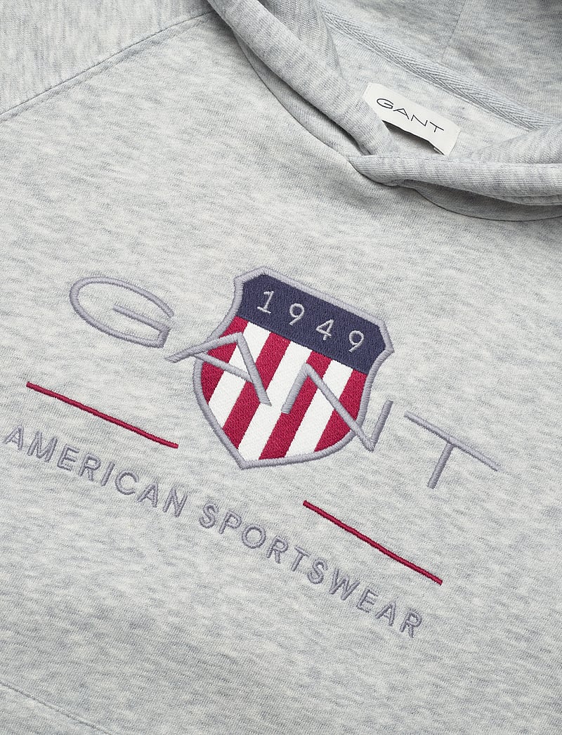 GANT - ARCHIVE SHIELD HOODIE - kapuzenpullover - light grey melange - 2