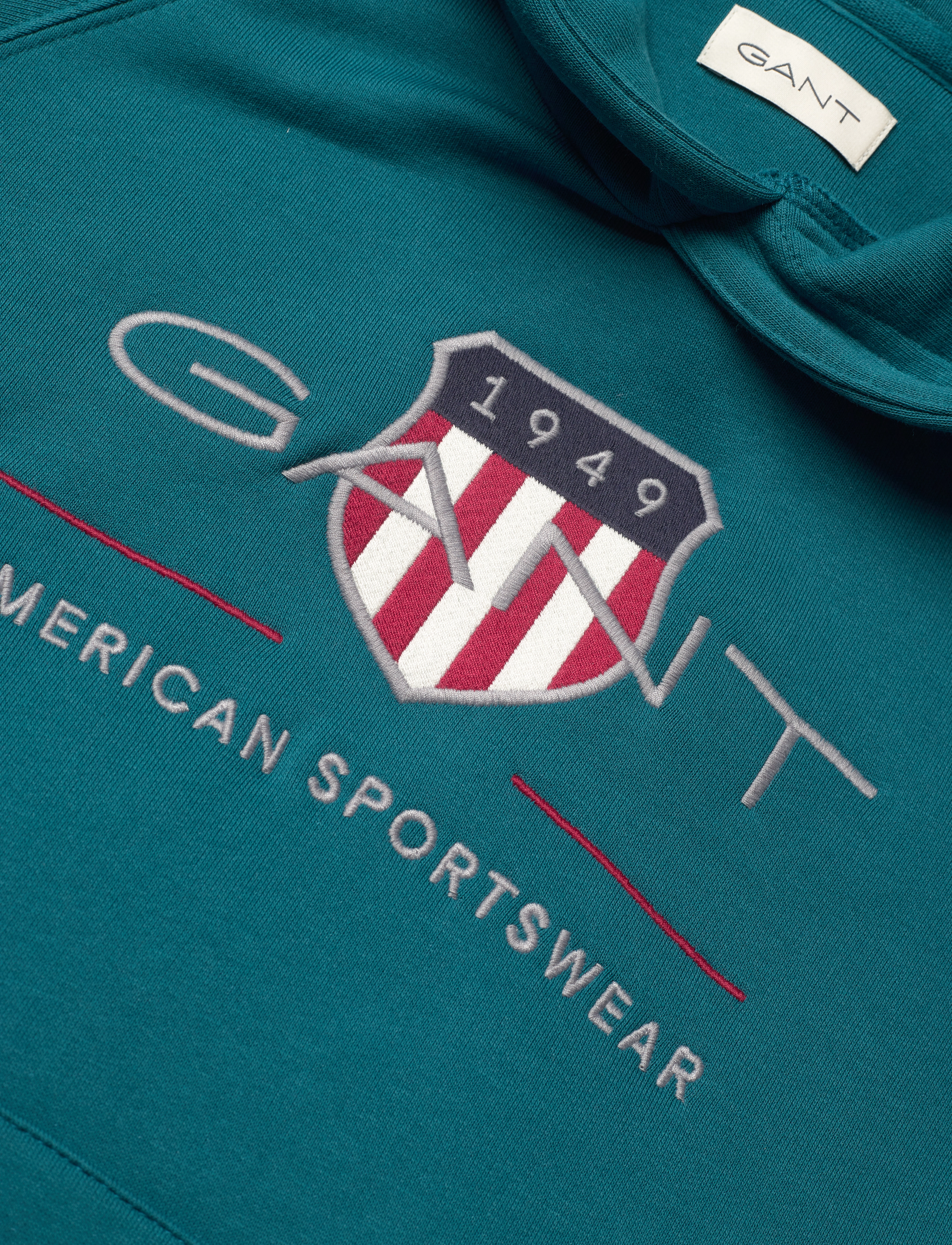 Gant - ARCHIVE SHIELD HOODIE - hoodies - petrol blue - 2
