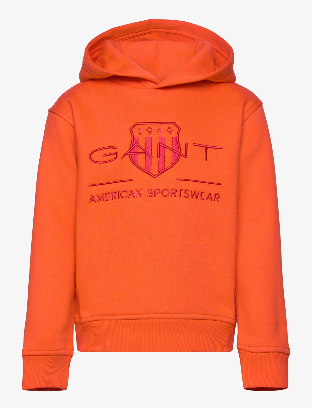 GANT - RELAXED CONTRAST SHIELD HOOD - hoodies - tomato red - 0