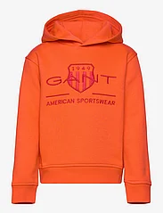 GANT - RELAXED CONTRAST SHIELD HOOD - hoodies - tomato red - 0