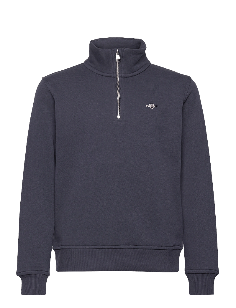 GANT - SHIELD HALF ZIP SWEATSHIRT - dressipluusid - evening blue - 0