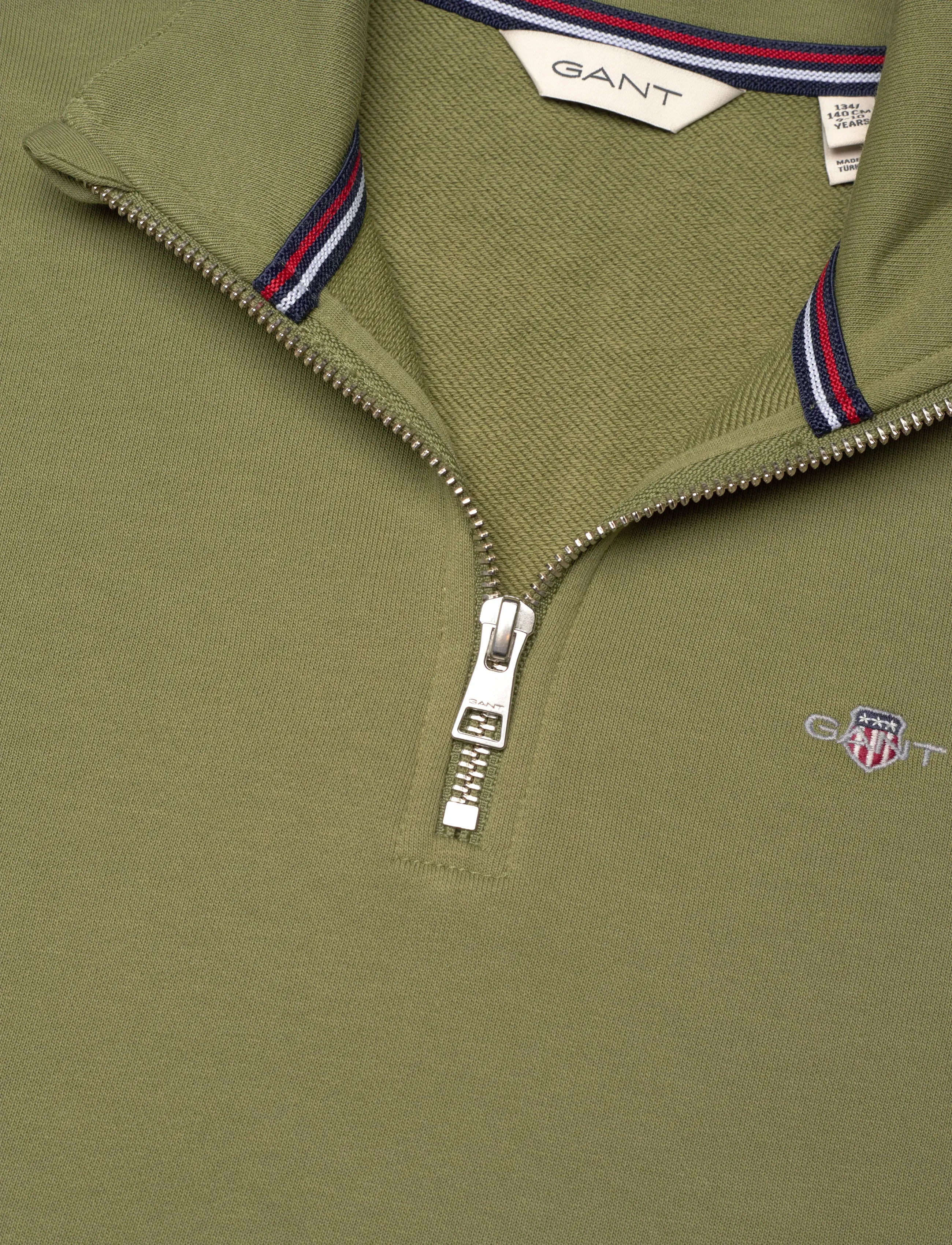 Gant - SHIELD HALF ZIP SWEATSHIRT - sweatshirts - washed olive - 2