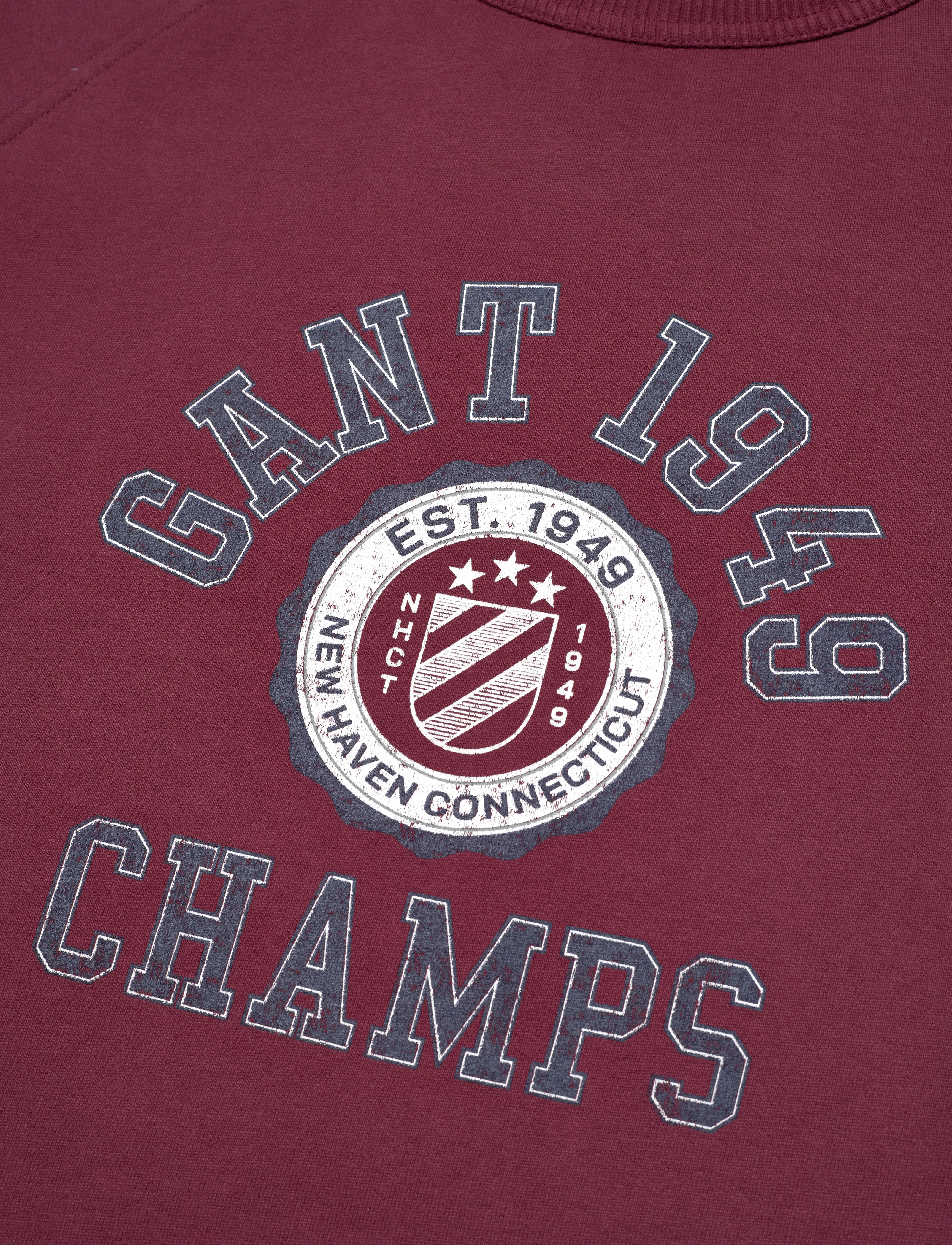 GANT - GANT 1949 RAGLAN C-NECK - wine red - 2