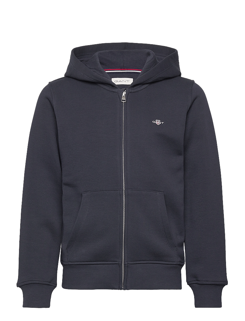 GANT - SHIELD ZIP HOODIE - huvtröjor - evening blue - 0