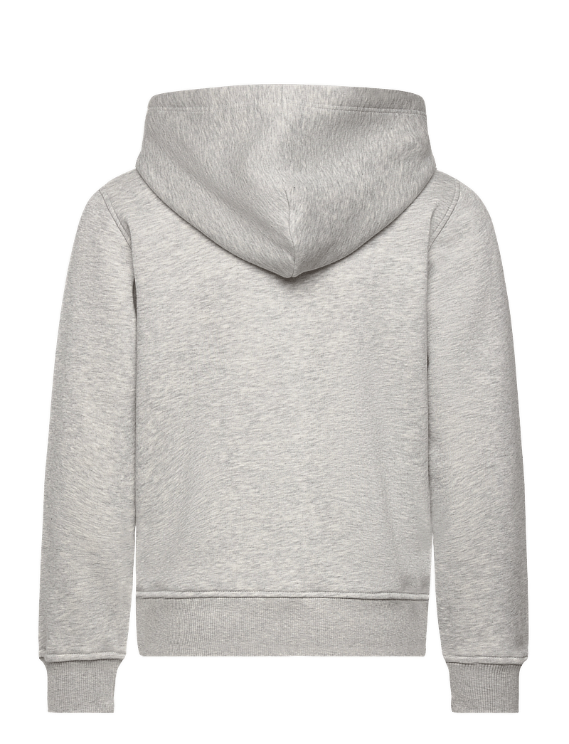 GANT - SHIELD ZIP HOODIE - huvtröjor - light grey melange - 1