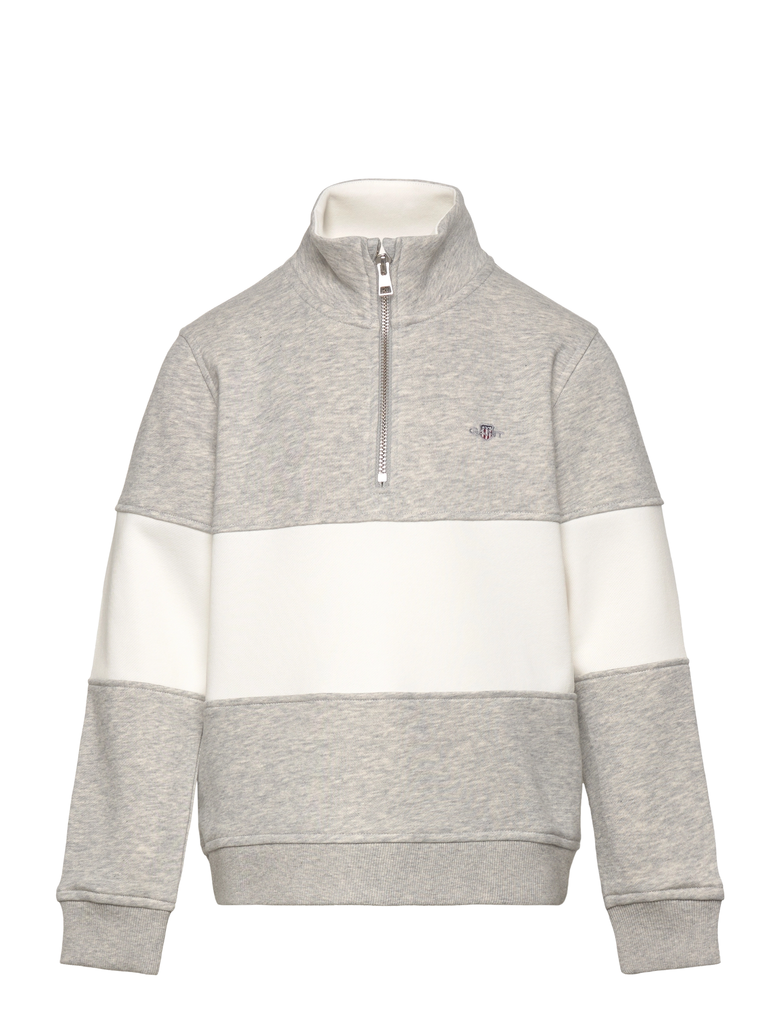 Gant COLOR BLOCKED SHIELD HALF ZIP - Overdele - LIGHT GREY MELANGE / grey
