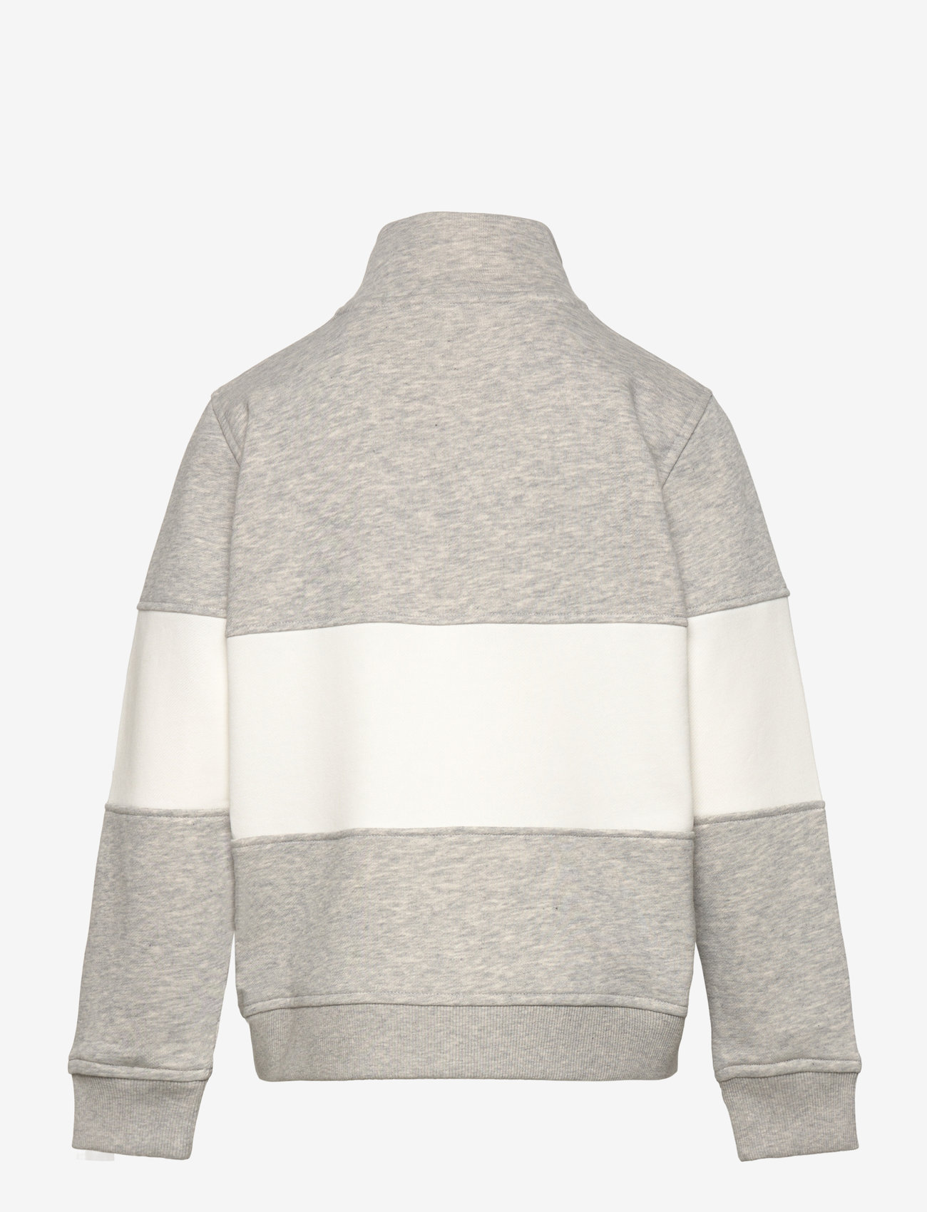 Gant - COLOR BLOCKED SHIELD HALF ZIP - sweatshirts - light grey melange - 1
