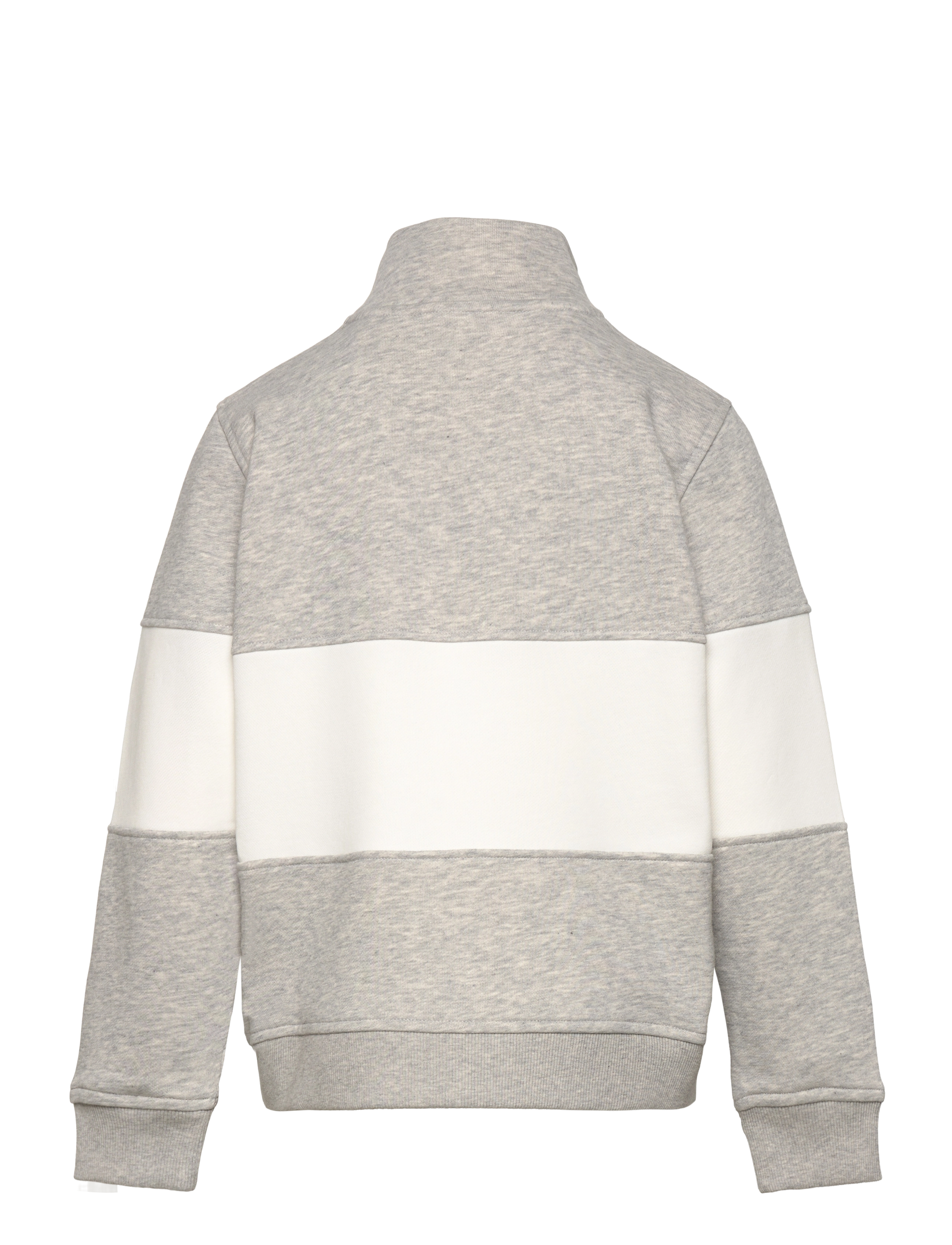 Gant - COLOR BLOCKED SHIELD HALF ZIP - sweatshirts - light grey melange - 1