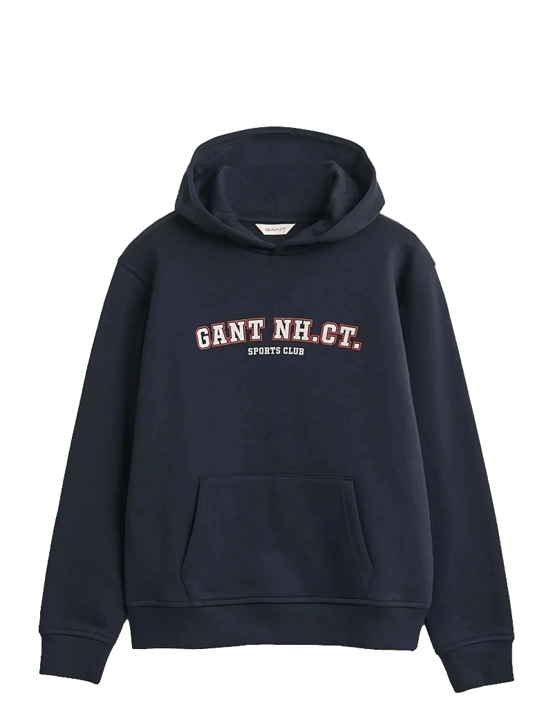 GANT - GRAPHIC SWEATSHIRT HOODIE - sweatshirts & kapuzenpullover - evening blue - 0