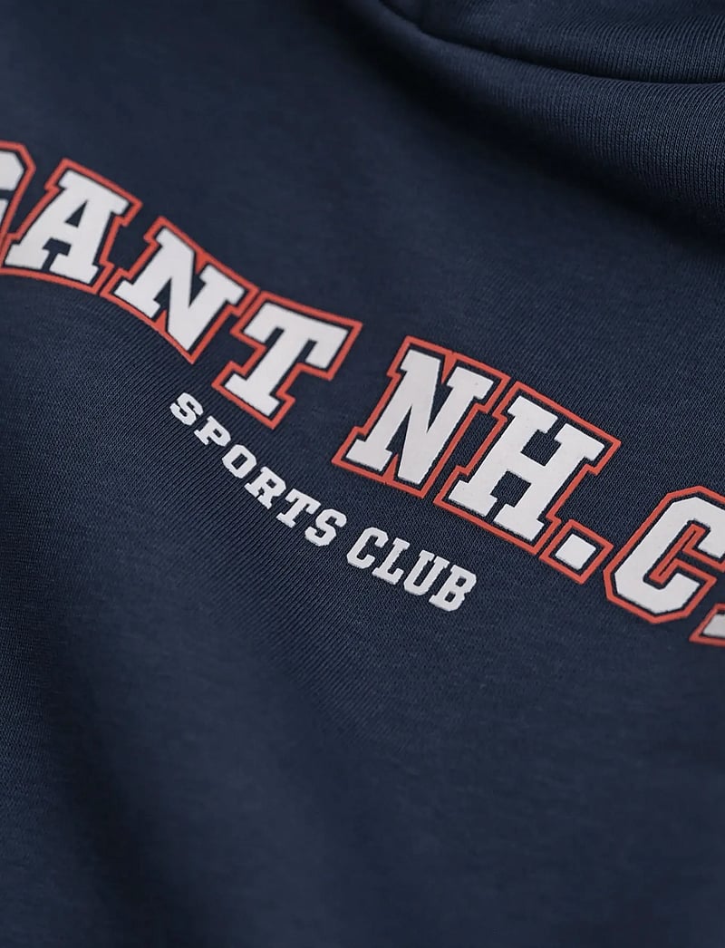 GANT - GRAPHIC SWEATSHIRT HOODIE - sweatshirts & kapuzenpullover - evening blue - 1