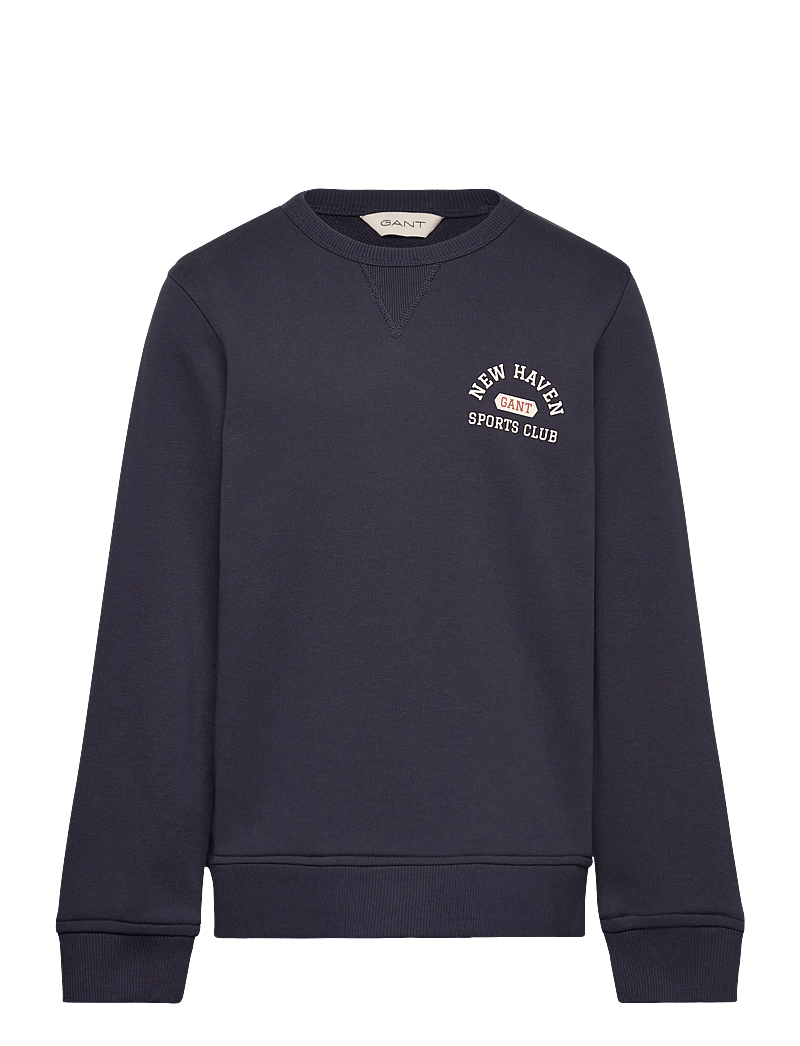 GANT - GRAPHIC C-NECK SWEAT - sweatshirts - evening blue - 0