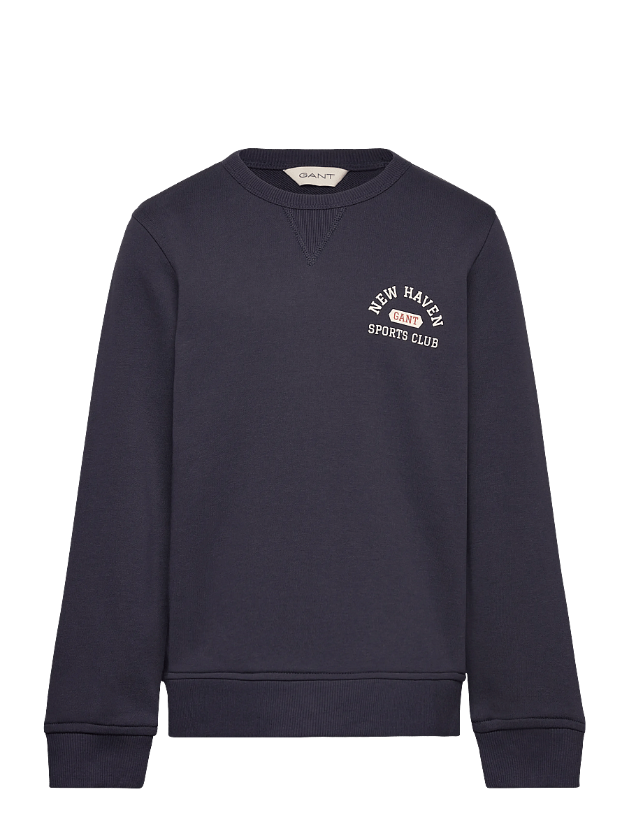 Gant - GRAPHIC C-NECK SWEAT - sweatshirts - evening blue - 0