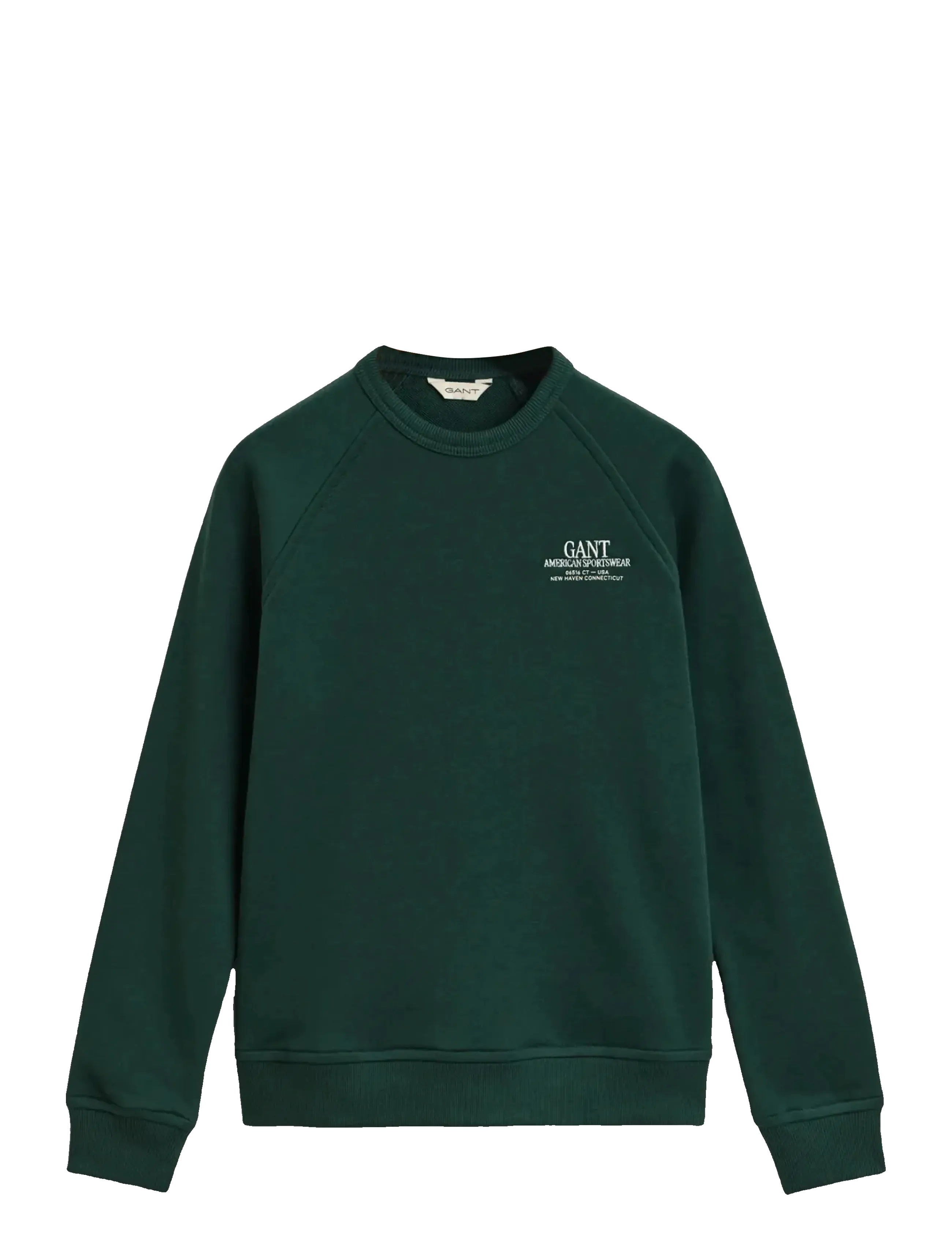 GANT GRAPHIC RAGLAN C-NECK SWEAT - Sweatshirts & hoodies - TARTAN GREEN / green