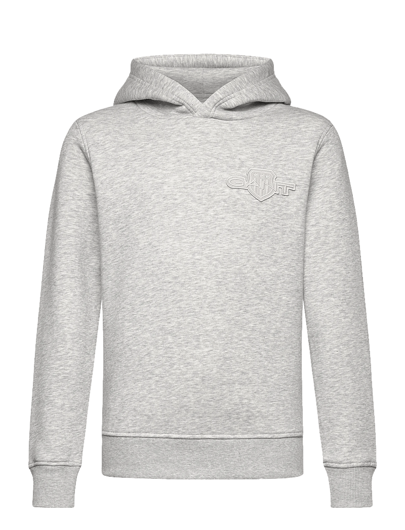GANT - TONAL AS HOODIE - kapuzenpullover - light grey melange - 0