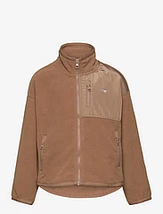 GANT - SHIELD FLEECE JACKET - flīsa virsjakas - cocoa brown - 0