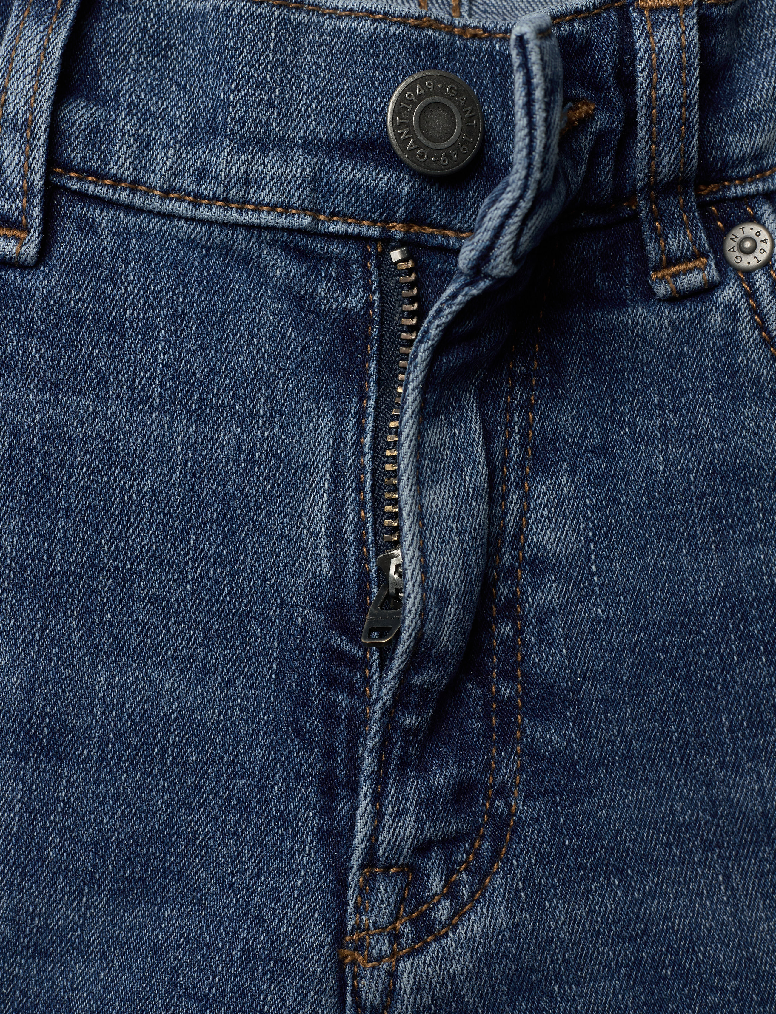 GANT - GANT SLIM JEANS - semi light blue broken in - 3
