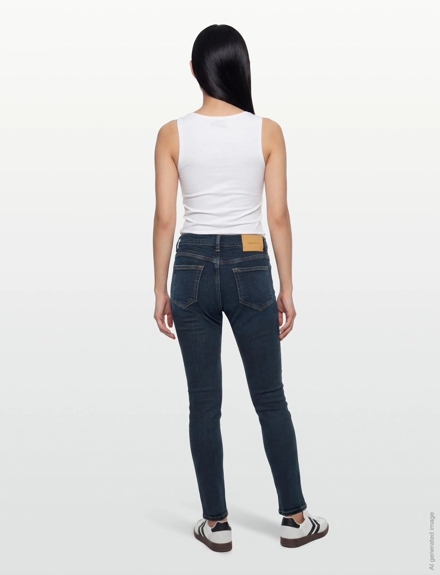Gant - SLIM JEANS - skinny jeans - dark blue - 4