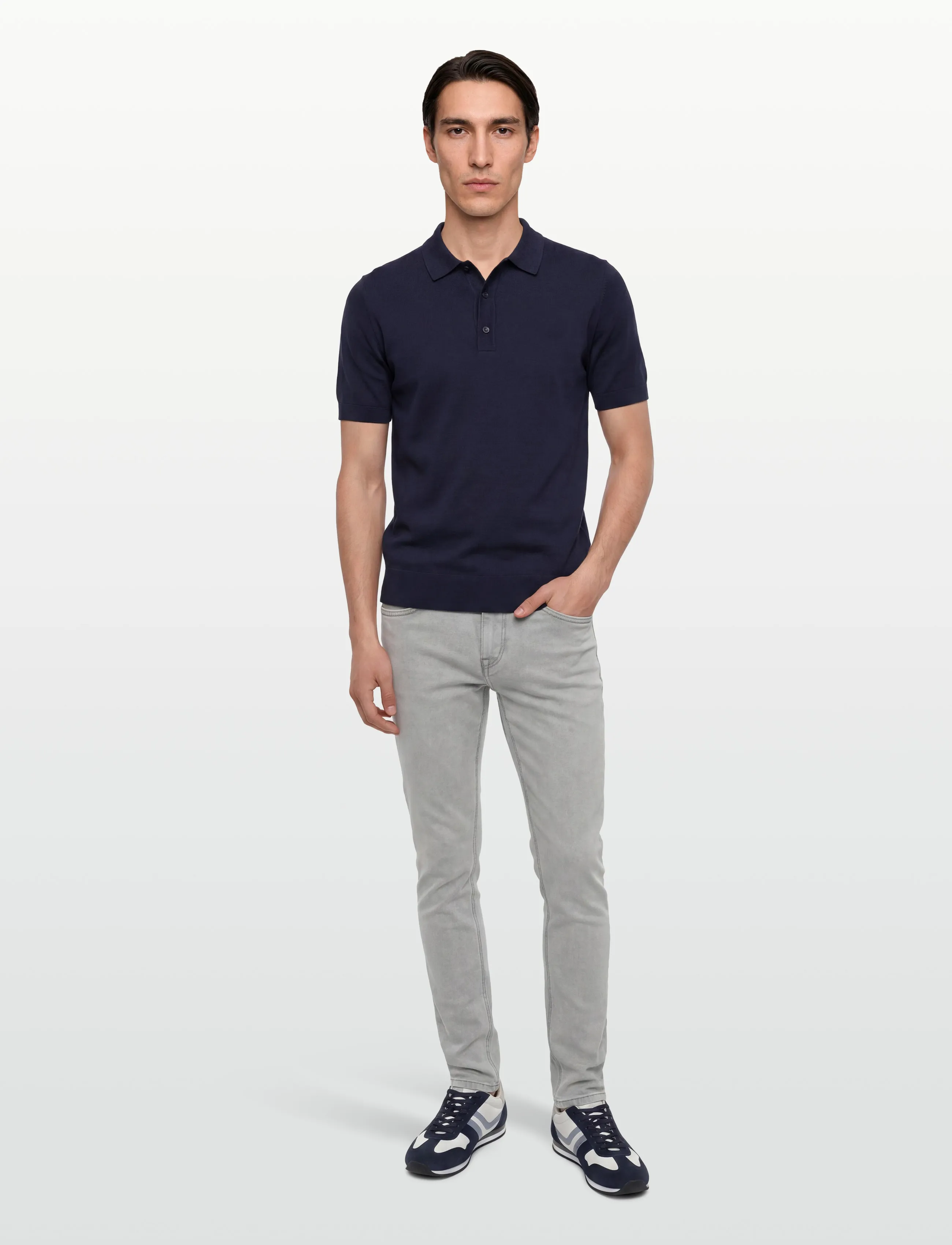 Gant - SLIM JEANS - skinny jeans - grey worn in - 0