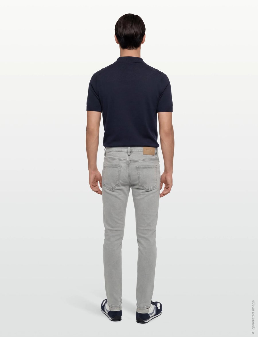 Gant - SLIM JEANS - skinny jeans - grey worn in - 4