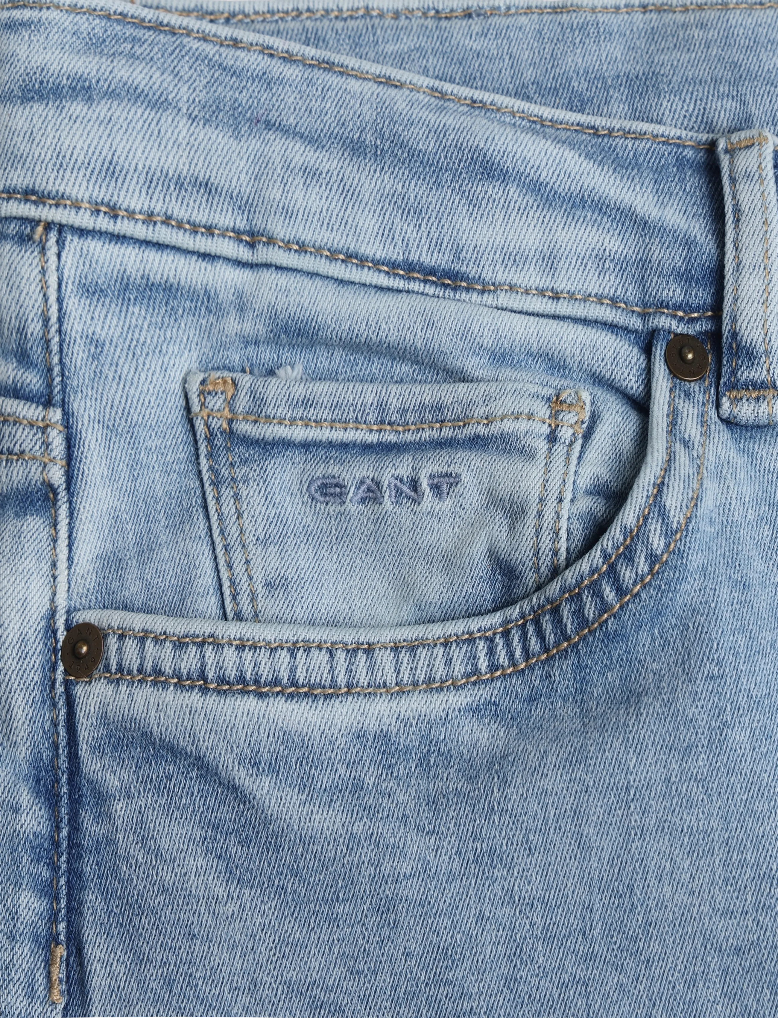 Gant - SLIM JEANS - skinny jeans - light blue - 2