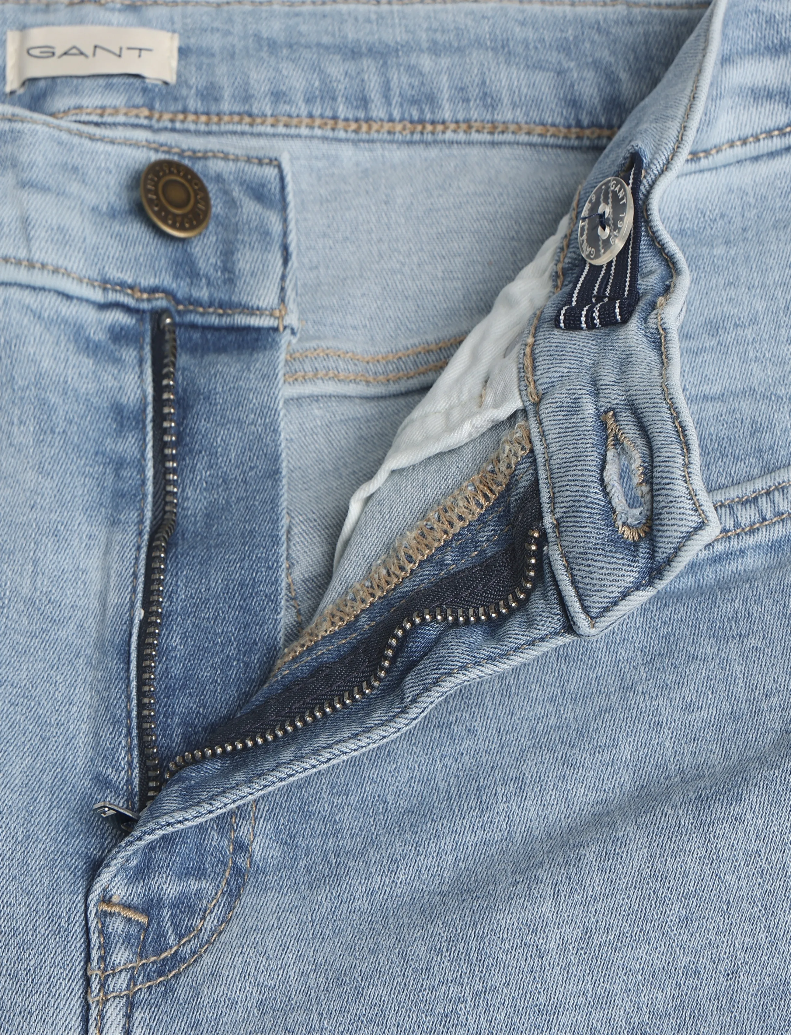 Gant - SLIM JEANS - skinny jeans - light blue - 3