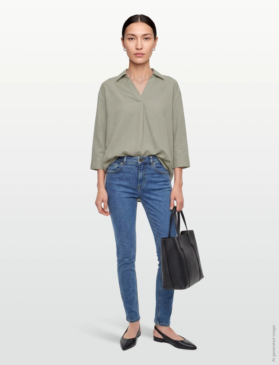 Gant - SLIM JEANS - skinny jeans - mid blue - 0