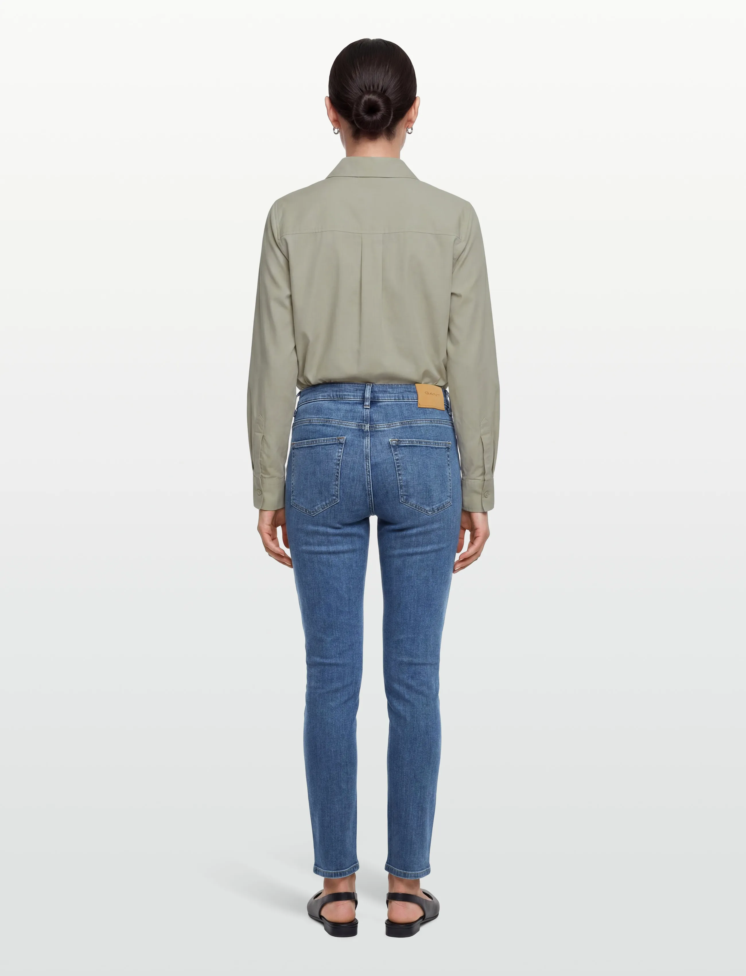 Gant - SLIM JEANS - pillifarkut - mid blue - 4