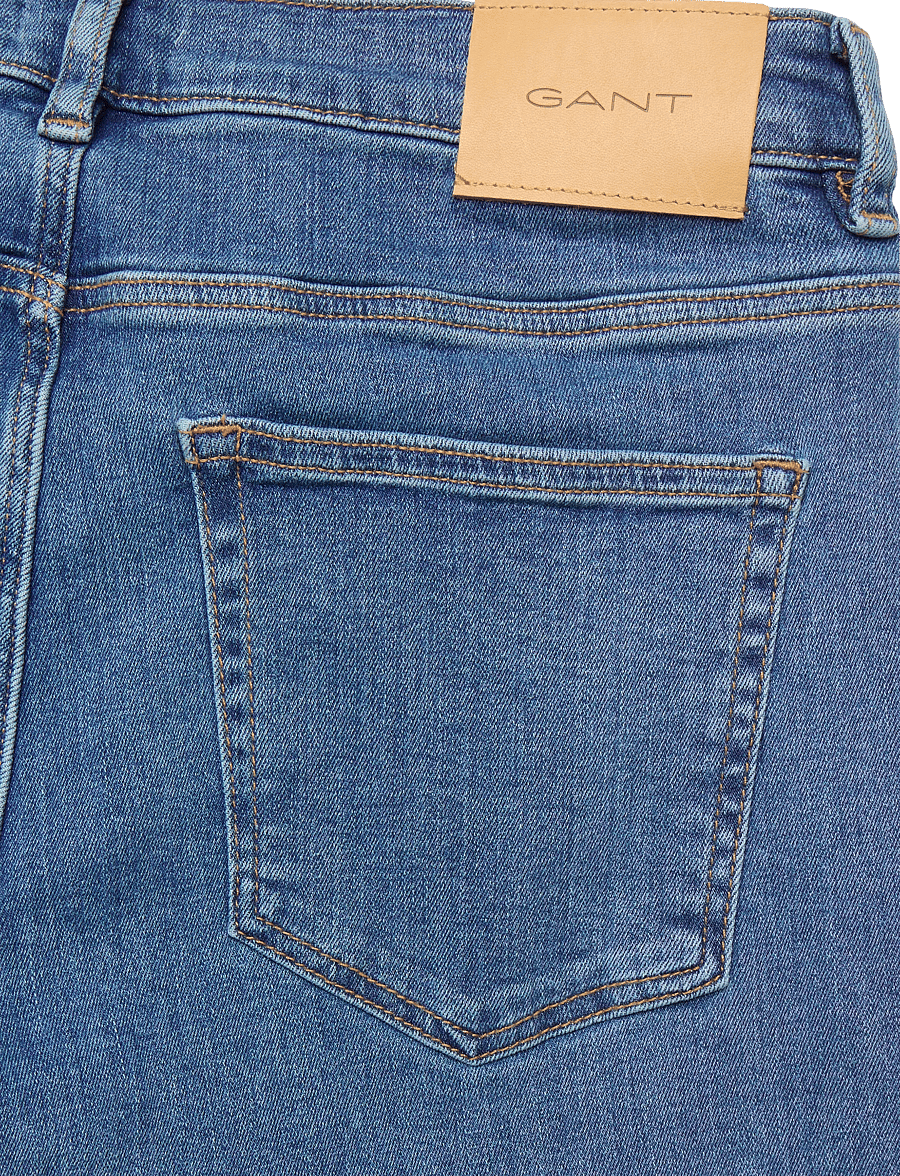 Gant - SLIM JEANS - skinny jeans - mid blue - 4
