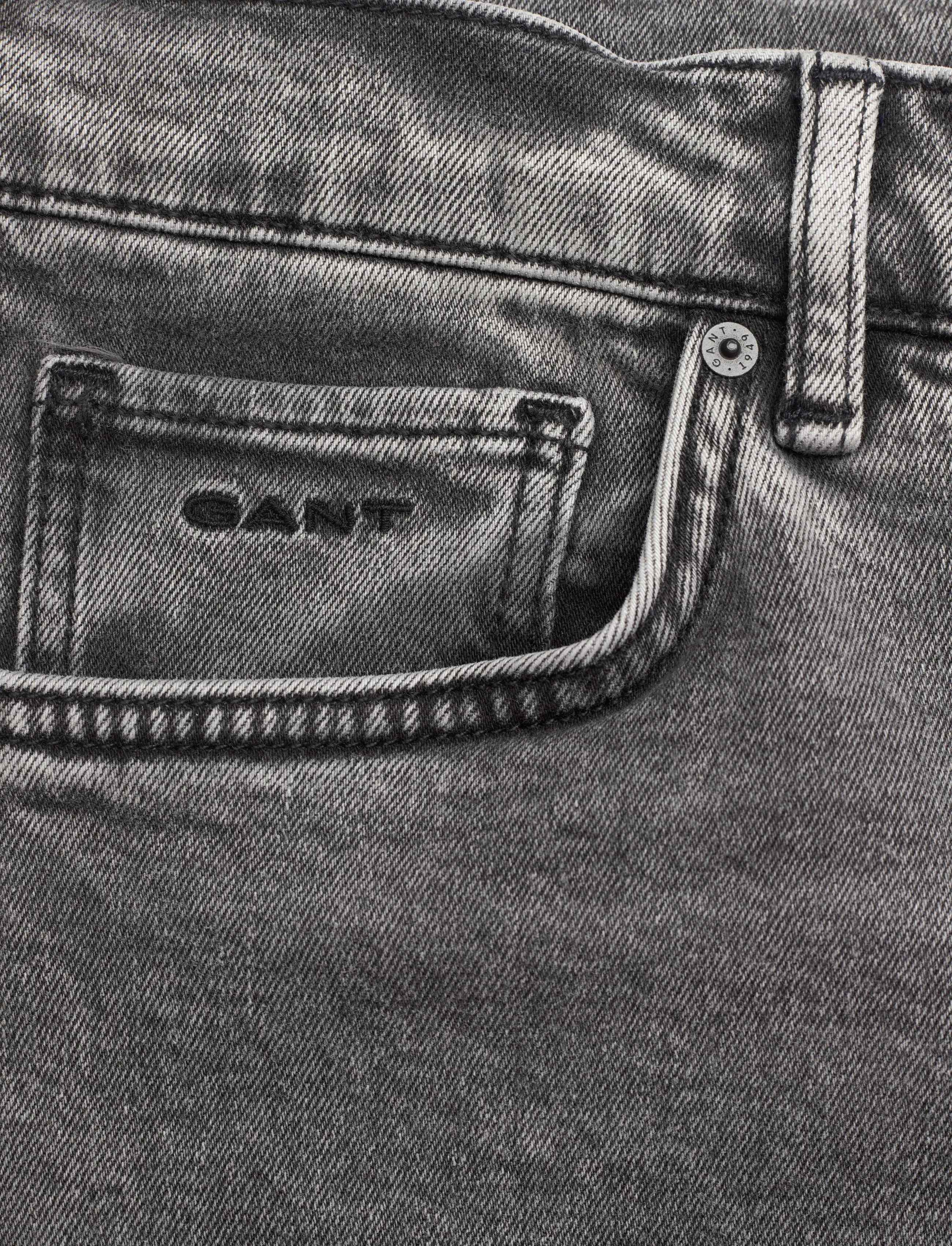 Gant - STRAIGHT FIT JEANS - regular jeans - black - 2