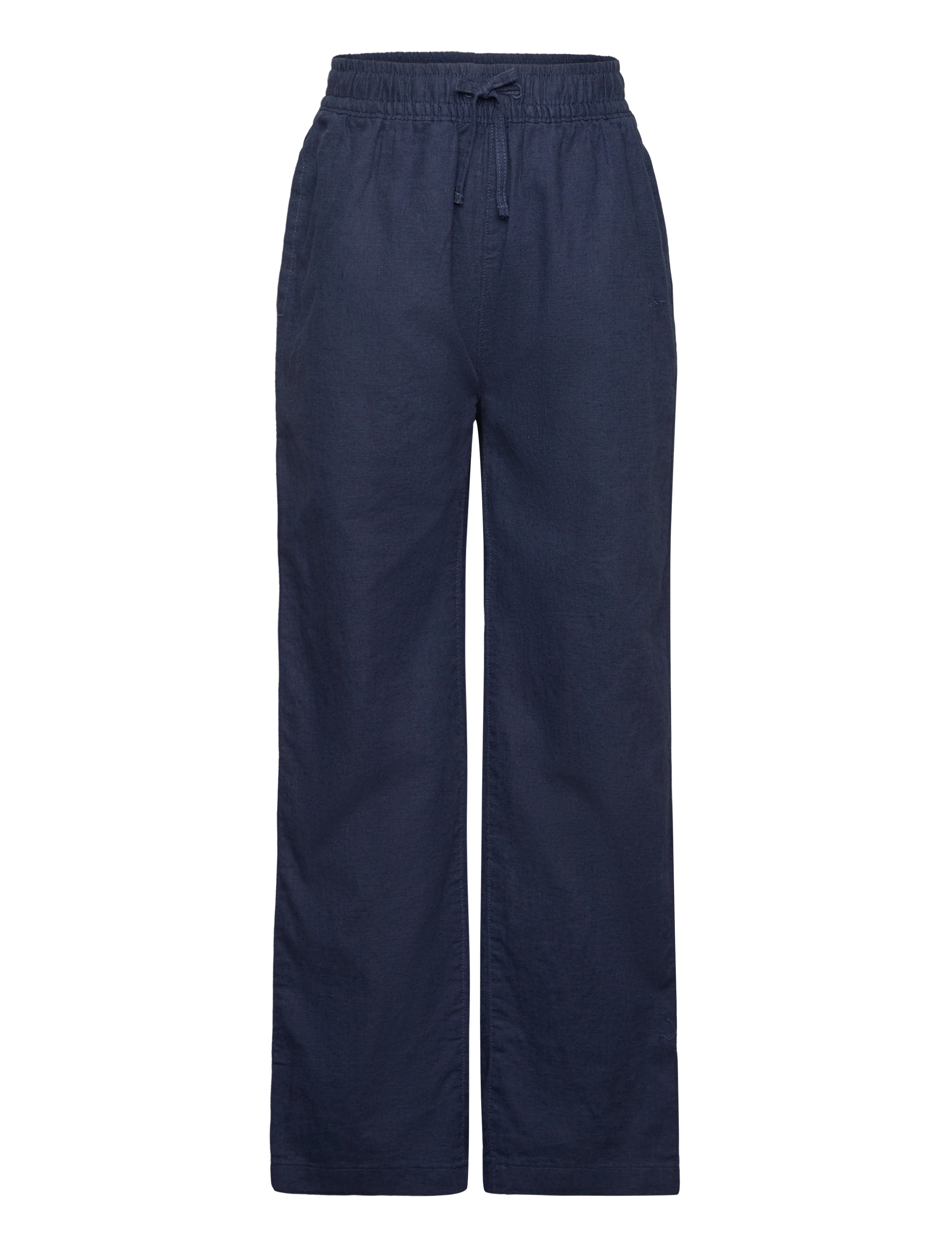 Gant COTTON LINEN PANTS - Kläder - MARINE / navy
