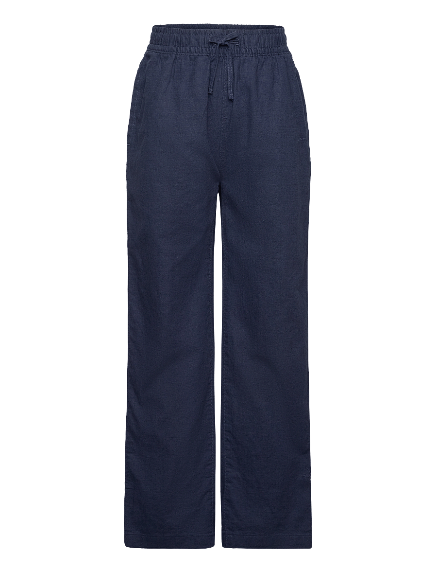 Gant - COTTON LINEN PANTS - bukser - marine - 0